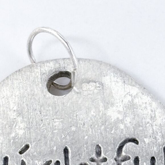 Vintage Sterling Silver 925 Crystal Studded "Delightful" Pendant - Picture 5 of 7